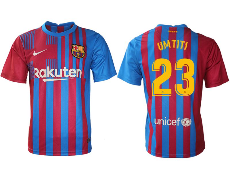 Men 2021-2022 Club Barcelona home aaa version red #23 Nike Soccer Jersey